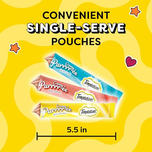 Creamy Puree Lickable Cat Treats, 0.42 oz Tubes, 48 Count Y26330
