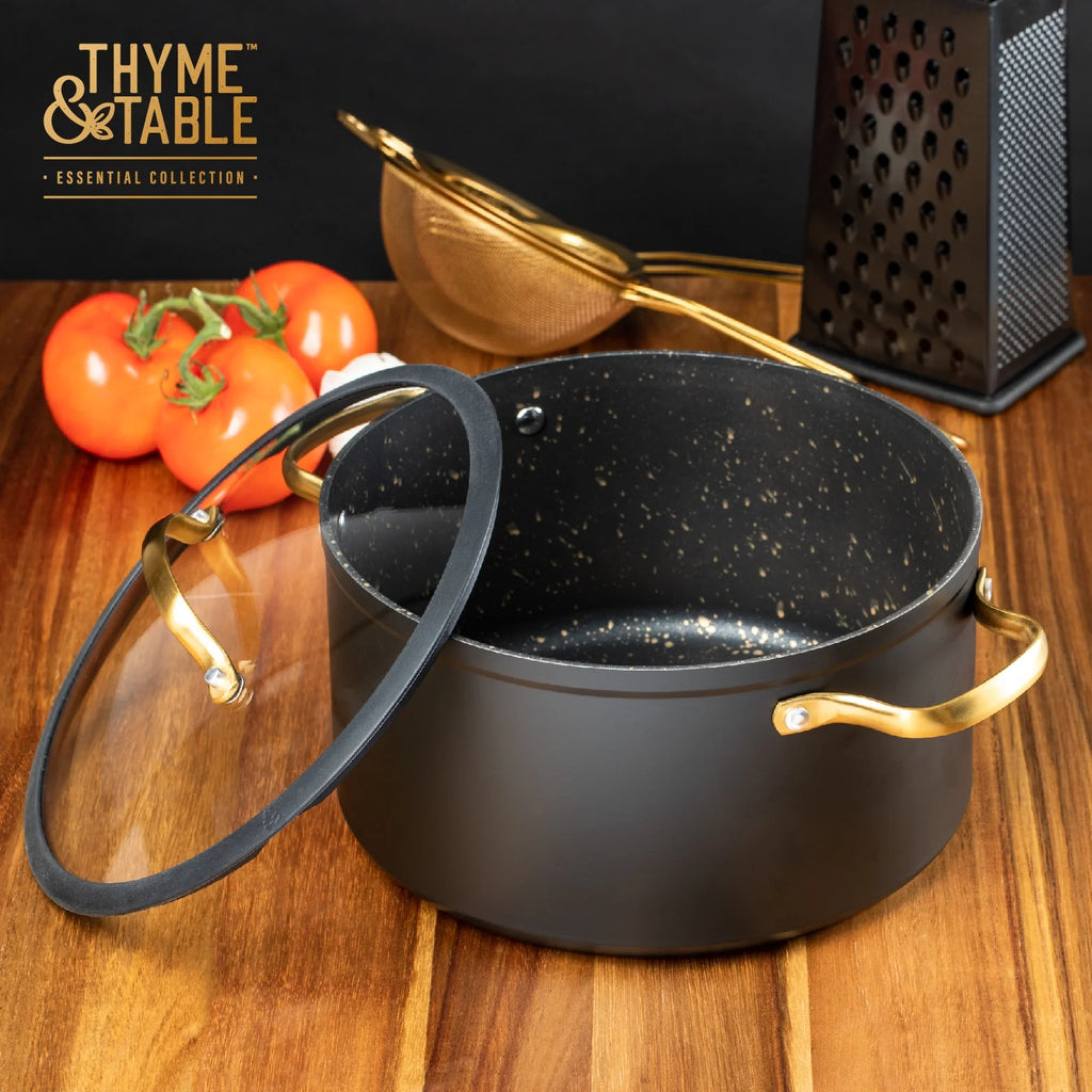 Non-Stick 5 QT Stock Pot with Glass Lid A5744
