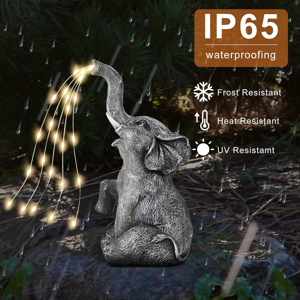 Solar Elephant Garden LED Light Statue P4758