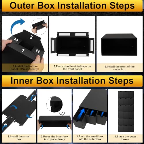 Toploader Storage Box for 3" x 4" Cards, 12 Drawer Organizer with Dividers G212877