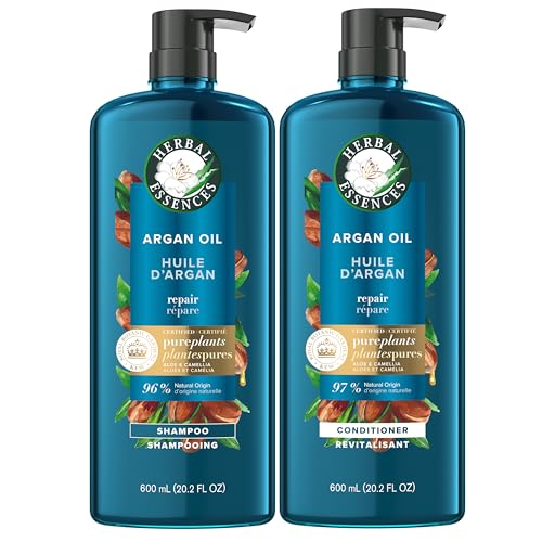 Argan Oil Repair Shampoo & Conditioner Set, Paraben-Free, Citrus Scent, 20.2 Fl Oz, 2-Pack X627