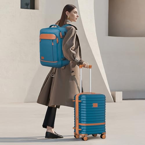 Expandable Carry-On Luggage Set, Lightweight Hard Shell 20 Inch with Spinner Wheels M12570