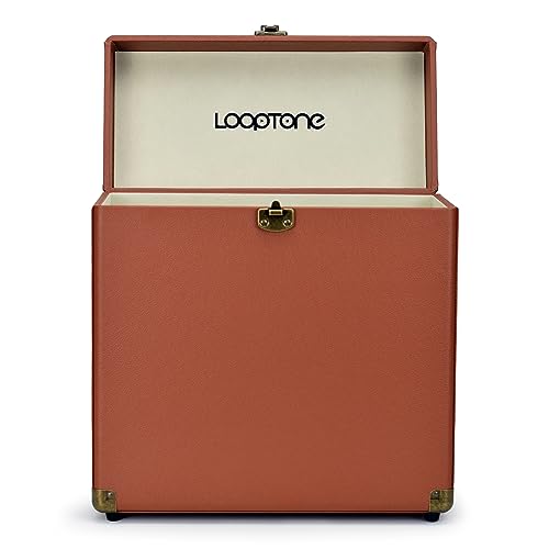 Retro Vinyl Record Storage Carrying Case, Holds 30 Albums Z153