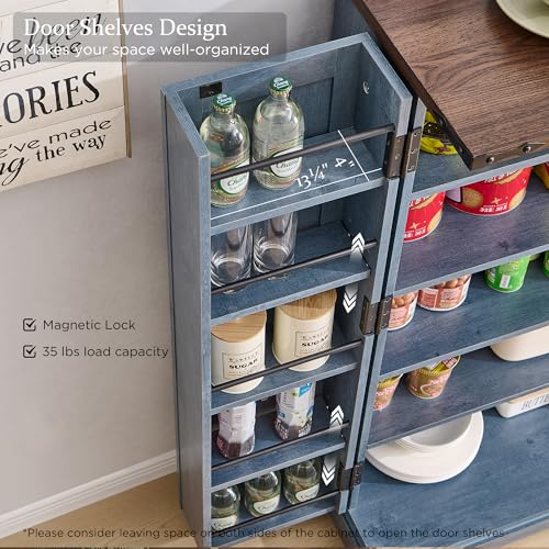 Farmhouse Storage Cabinet with Barn Doors and Adjustable Shelves X3170