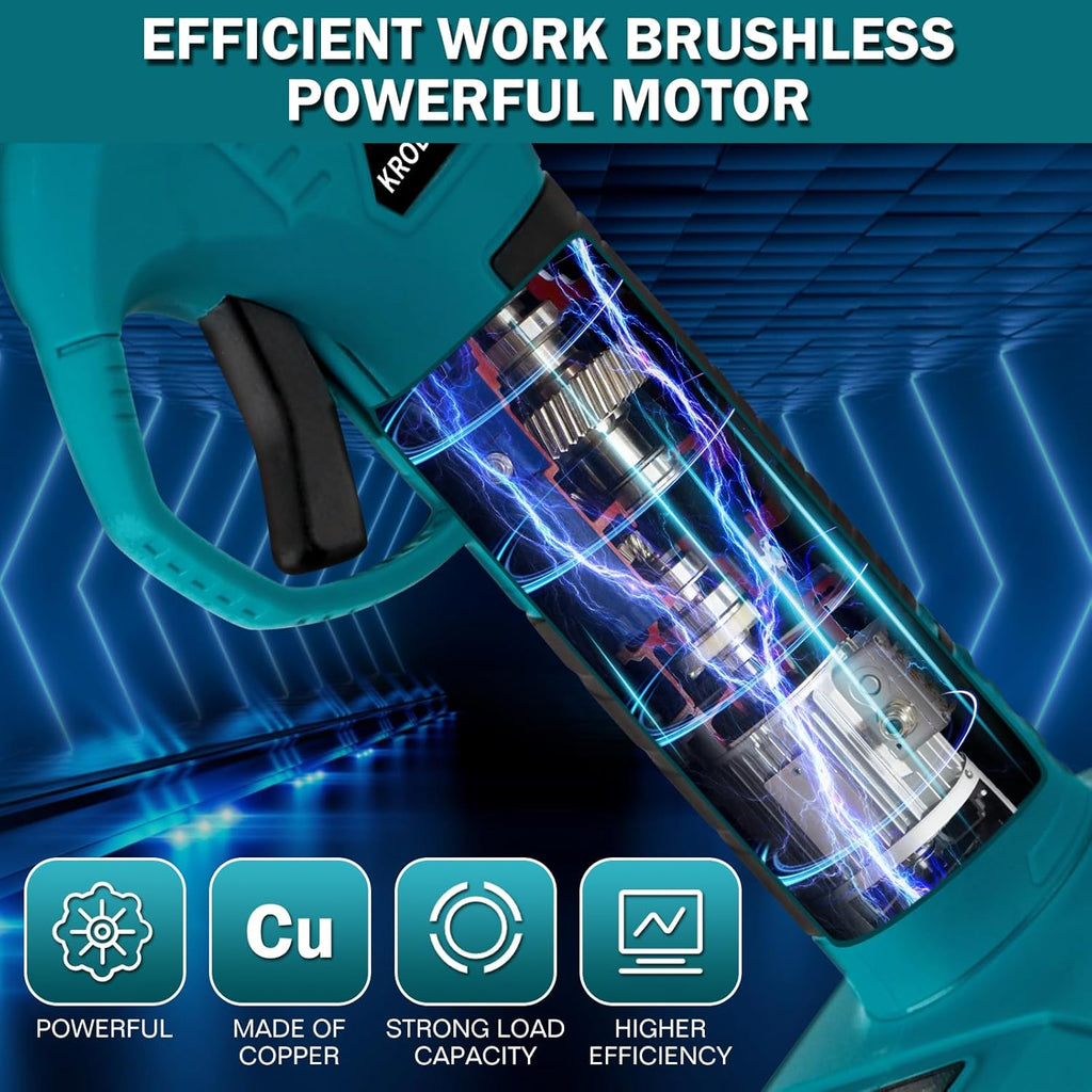 Cordless Electric Pruning Shears with 2 Rechargeable Batteries and 3 Blades, 25mm Cutting Diameter S93515