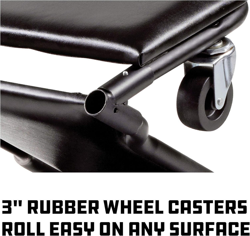 42-Inch Triplex Folding Creeper, Rolling Seat, and Brake Stool U26779