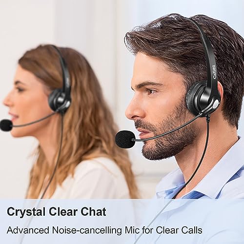 2.5mm Phone Headset with Microphone Noise Cancelling & Volume Controls D40912