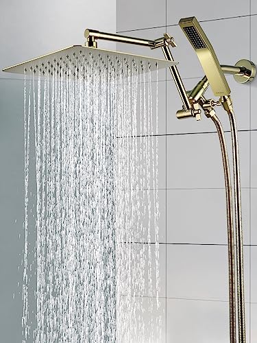 All Metal 12 Inch Rainfall Shower Head with Handheld Spray Combo R90121