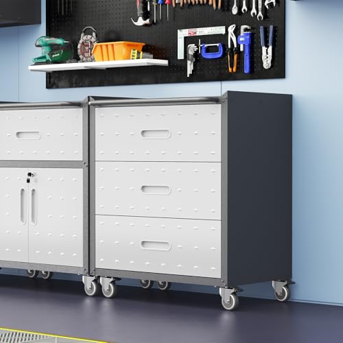 Wall Cabinet with 2 Doors, Lockable, Adjustable Shelves, Heavy Duty Steel J4545