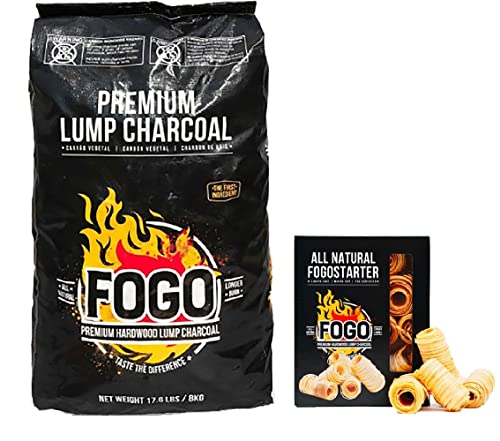 Oak Lump Charcoal for Grilling and Smoking, 17.6 lb Bag V54657
