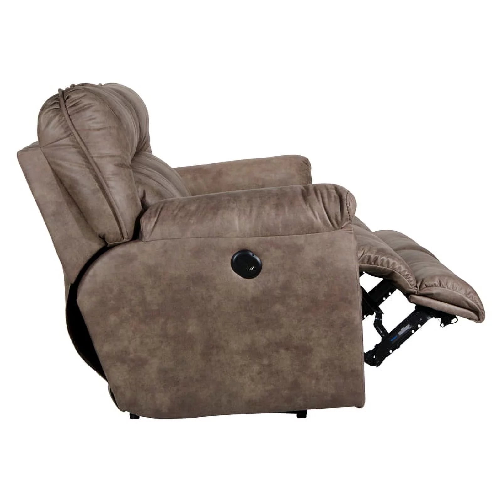 Power Reclining Sofa in Brown Polyester Fabric E4367