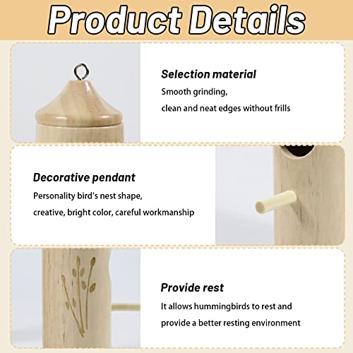 Wooden Hummingbird House for Outside Hanging C912081