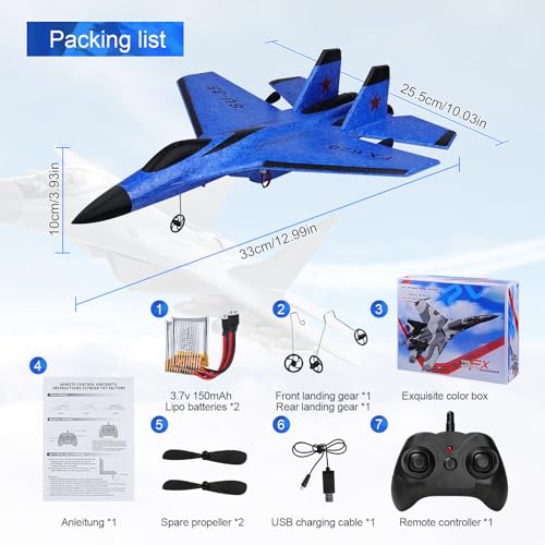 RC Airplane 2.4GHz Ready to Fly with Night Lights USB Charging R21201