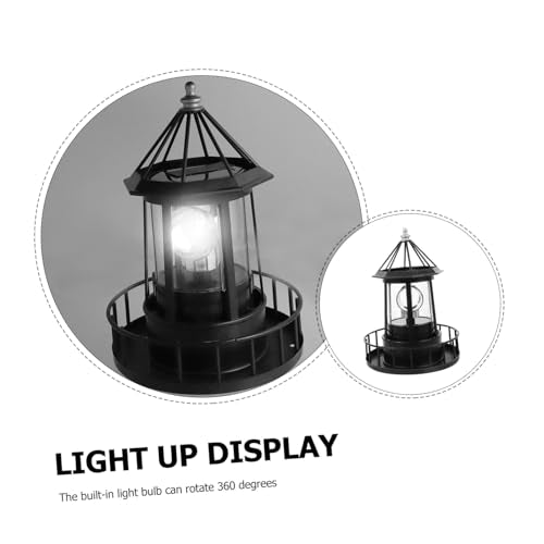 Solar Rotating Lighthouse Light for Garden Outdoor Lawn Decor M81373