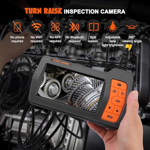 Sewer Camera with 50ft Cable, 5" Screen, 1080P HD, IP67, 32G Card X611