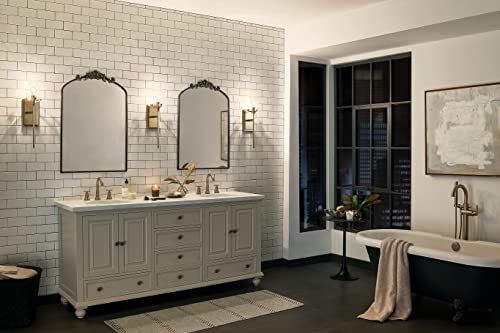 Wall Sconce with Clear Seeded Glass, Champagne Bronze F2138