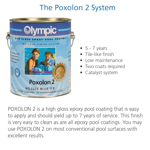 Two-part epoxy pool paint, high-gloss finish, 1 gallon T7636