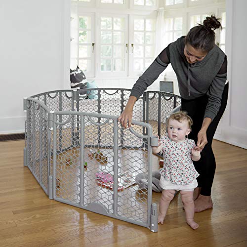 Adjustable Play Area, 8-Panel Plastic, Cool Gray B7631