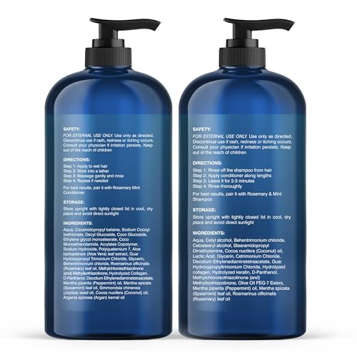 Tea Tree Shampoo and Conditioner Set for Itchy Dry Scalp, Sulfate Free W1398