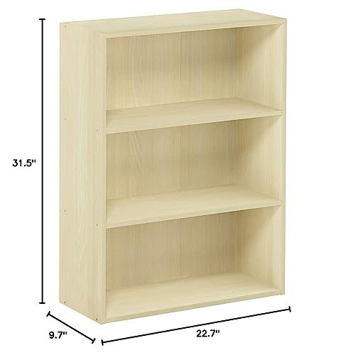 3-Tier Open Shelf Bookcase, Americano E787305