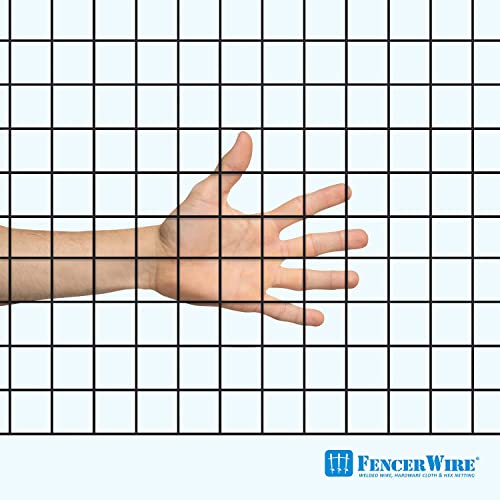 Black Vinyl Coated Welded Wire Mesh, 1 Inch x 1 Inch Grid, 48 Inch x 50 ft. L158784