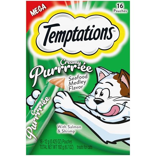 Creamy Puree Lickable Cat Treats, 0.42 oz Tubes, 48 Count Y26330