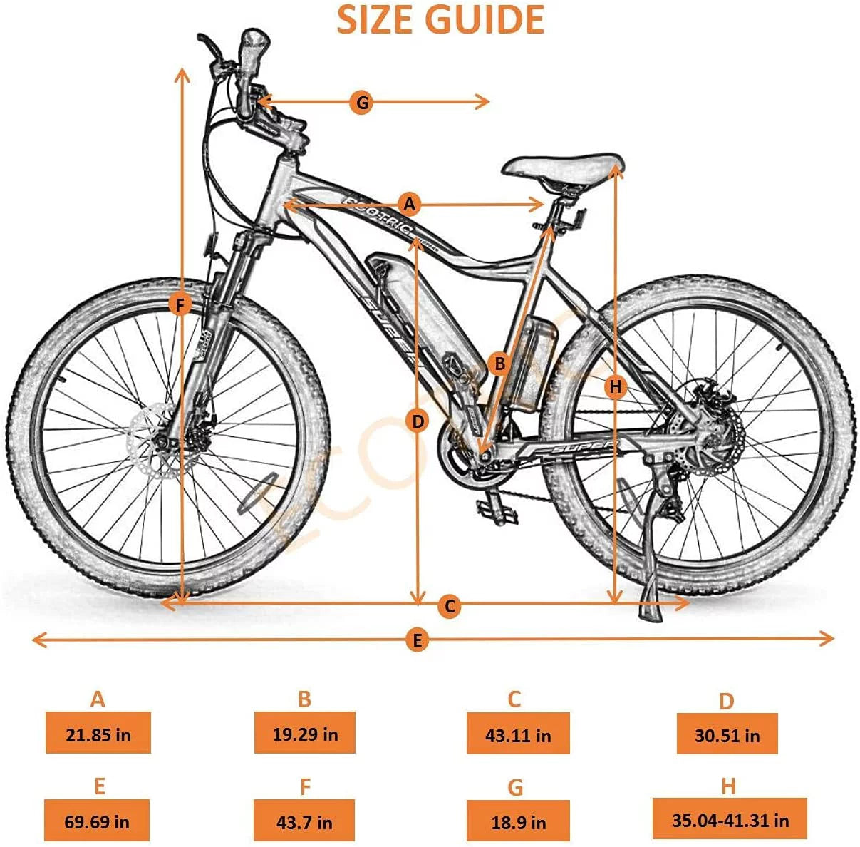 Mountain Electric Bike 26" 500W 36V 12.5Ah Removable Battery 7 Speed U627659
