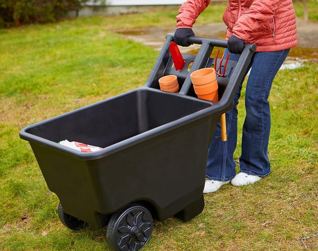 Heavy Duty Wheeled Yard Cart, 4.5 Cubic Feet, 200-Pound Capacity T85172