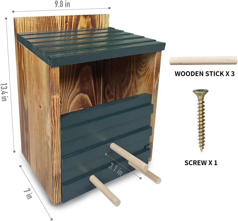 Owl Box for Outside, No Assembly Required, Cedar Wood M11166