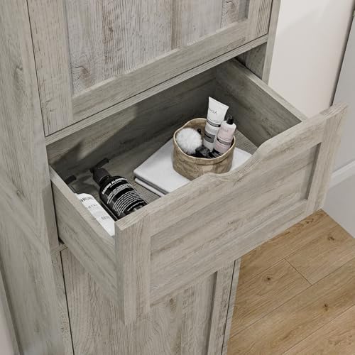 67" Tall Bathroom Cabinet with 2 Doors and 1 Drawer, Adjustable Shelves T930834