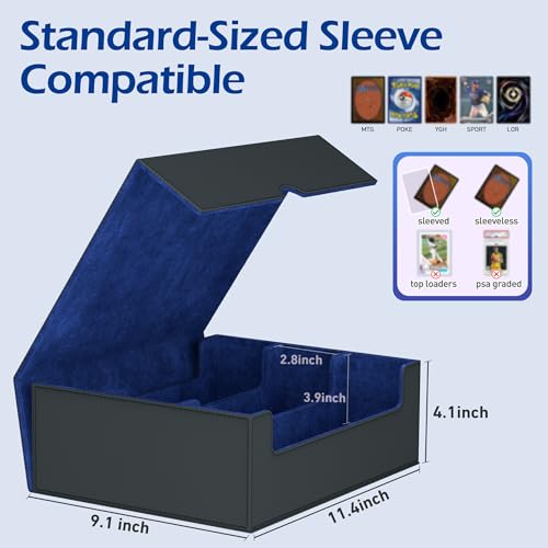 Trading Card Storage Box with 50 Sleeves and 24 Dividers G3044