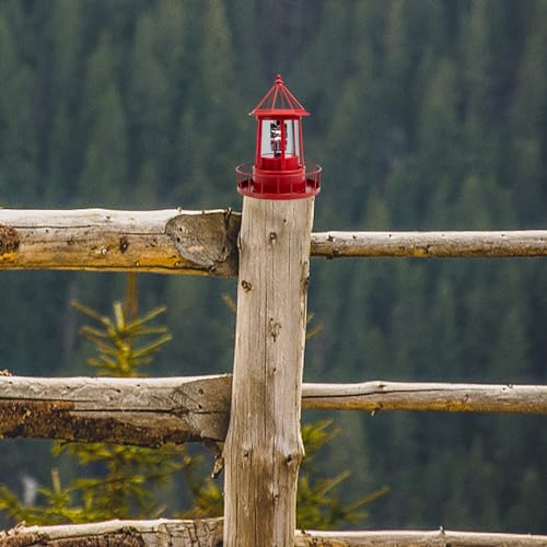 Solar Powered Rotating Lighthouse Lamp for Outdoor Garden Decor X9019