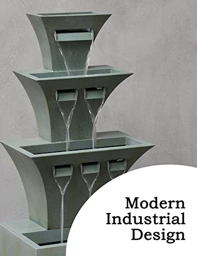 48" Outdoor Waterfall Fountain with LED Lights H104002