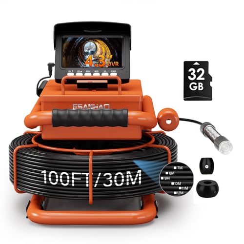 Pipe Inspection Camera 100FT with DVR and 32GB Card O512748
