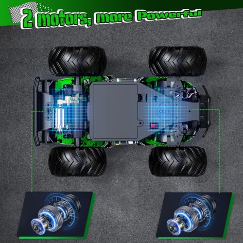 Remote Control Car, All-Terrain Truck for Boys, Rechargeable with LED, 2.4GHz H693