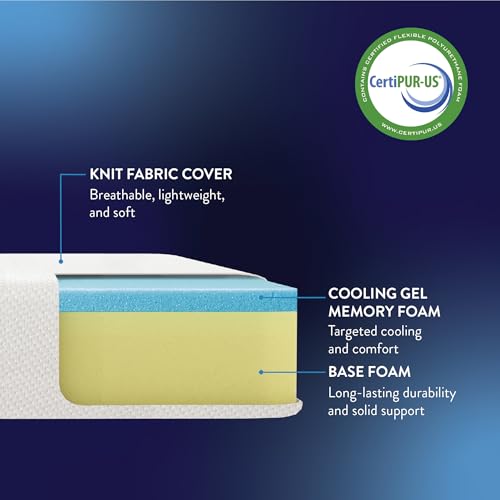 5 Inch Memory Foam Mattress, Cooling Gel Infused, Twin K650883