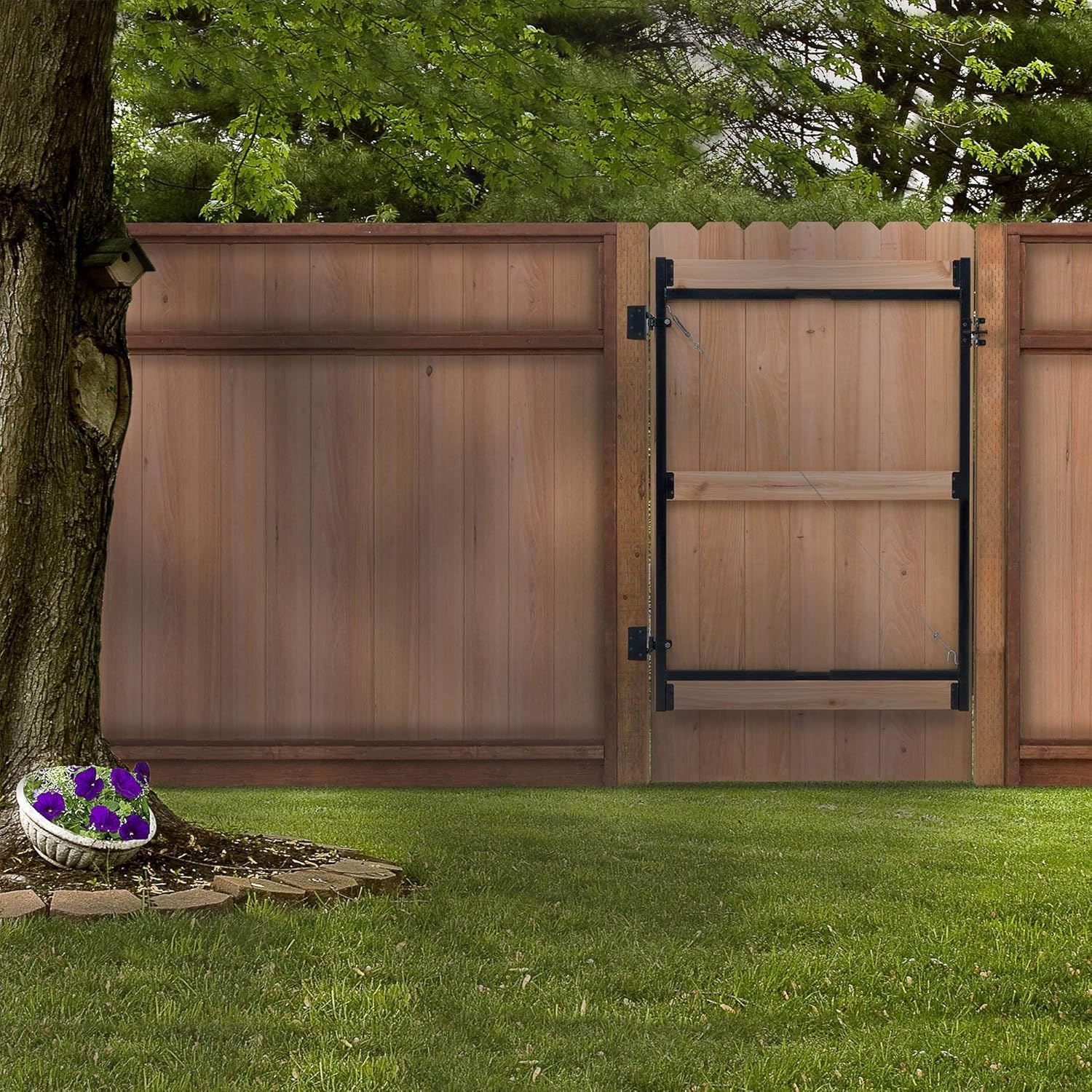 Adjustable Steel Frame Gate for Doorway and Driveway, 60-96 Inches Wide, 6 Inches High, 3 Pack H34525