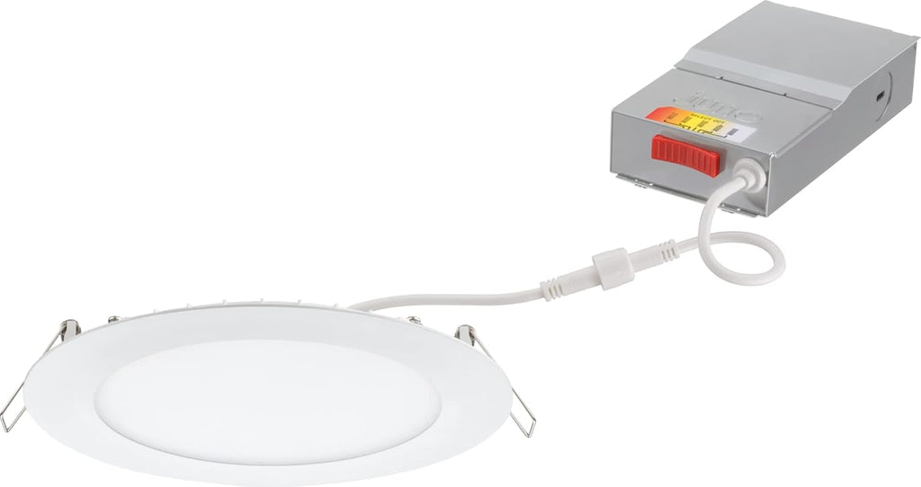 LED Round Baffle Downlight, 6-Inch, 120V, Matte White U1064