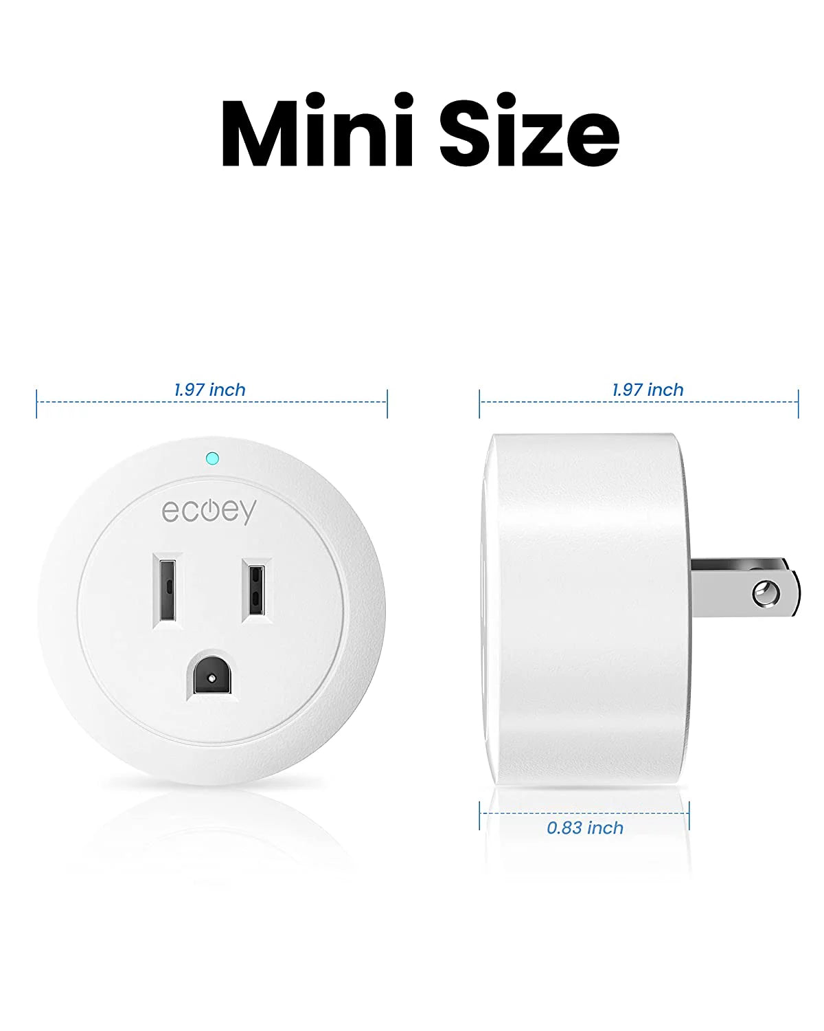 Smart Plug Wi-Fi Outlet with Timing and Voice Control, 6 Pack P41304