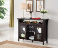 Kings Brand Furniture Wine Rack Buffet Server Console Table with Glass Doors, Espresso