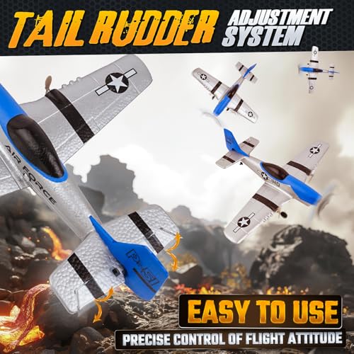 RC Plane with 6-Axis Gyro, Remote Control Airplane for Kids with LED Lights C43026
