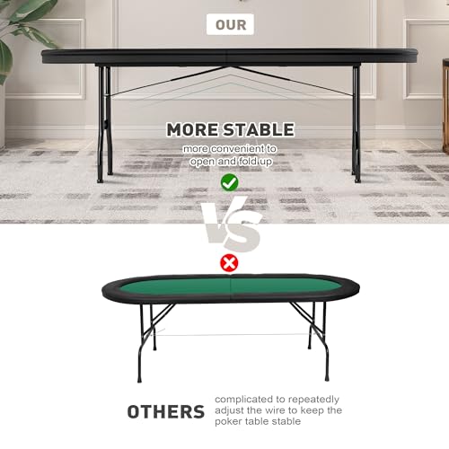 Foldable Blackjack Poker Table with Cup Holders G3690