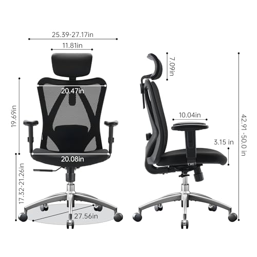 Ergonomic Office Chair for Big and Tall People with Adjustable Headrest and Lumbar Support R965182
