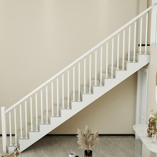 Round Spindles for Staircase, 2 4 6 Pieces Modern Iron Stairs Balusters with Swivel Top Bracket I998