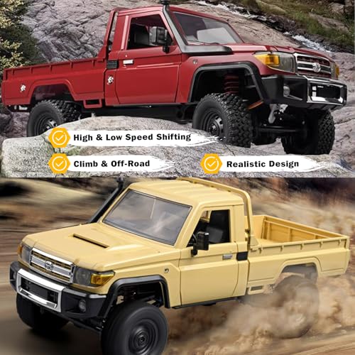 1/12 RC Rock Crawler 4x4 Pickup Truck, 2.4GHz Remote Control Off Road Car N638729
