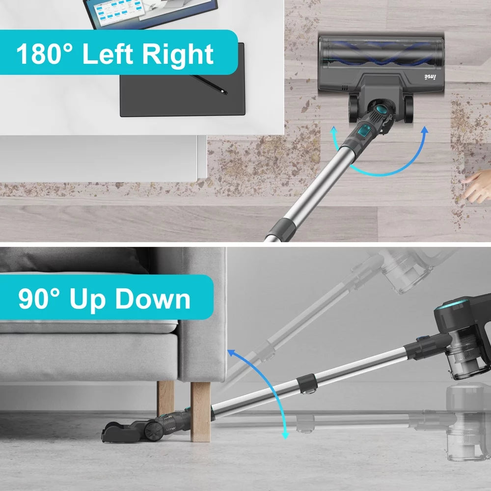 Cordless Stick Vacuum Cleaner, 20kPa Lightweight for Hard Floor Carpet Pet Hair V995084