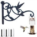 Plant Hangers Outdoor Heavy Duty Hanging Plant Bracket for Wall Indoor Garden,Cast Iron Hummingbird Feeder Hooks,Decorative Plant Hooks for Wind Chimes/Flower Pot/Lantern 1pc, Drak Brown