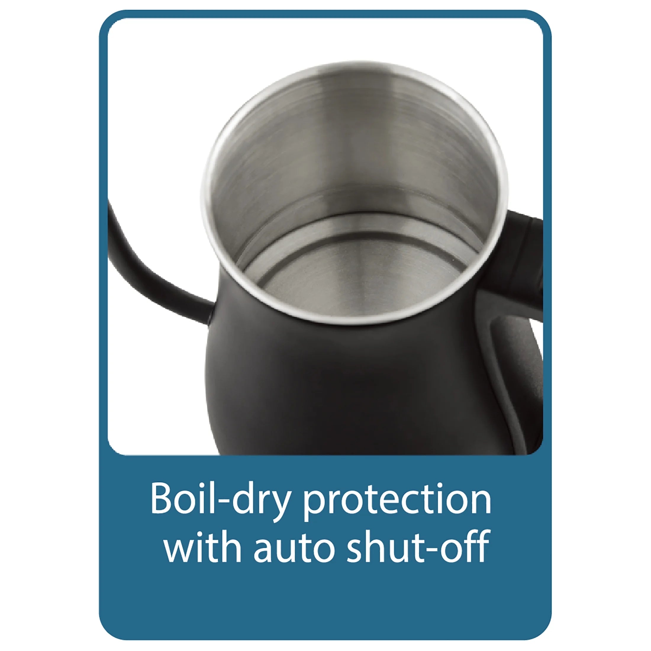 Gooseneck Electric Kettle, 1 Liter, Black W78645