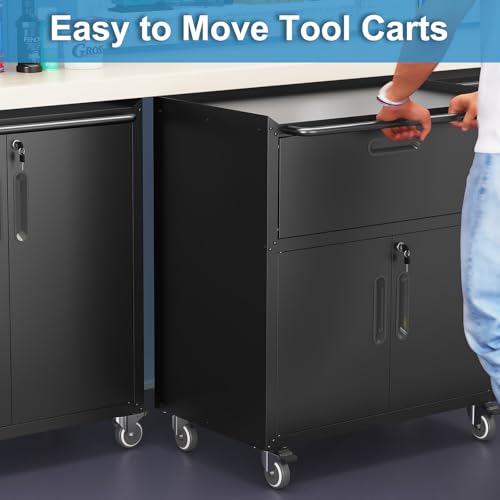 Wall Cabinet with 2 Doors, Lockable, Adjustable Shelves, Heavy Duty Steel J4545