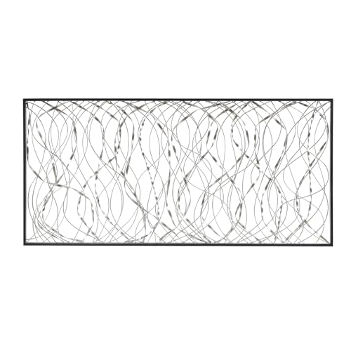 Metal Wall Art, 46" Black Wall Decor, Modern Hanging Wall Decoration L563